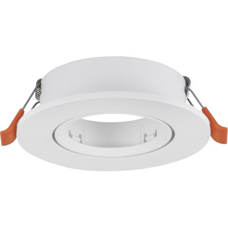 Faretto Incasso Moderno Barranco Gu10 Plastiche Bianche 1 Luce Gu10 Ip20 (1/4)