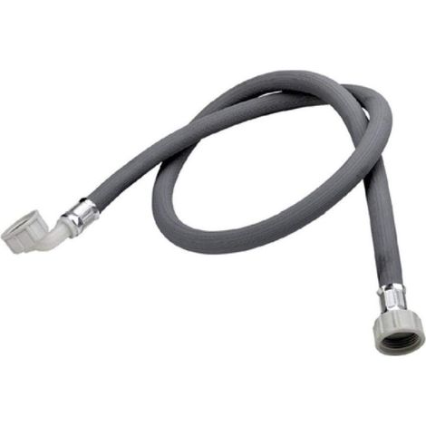 Idro Bric Tuyau d'alimentation pour lave-linge 3/4" 1 raccord 90° PVC flexible 200 cm