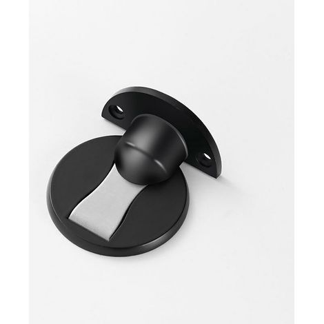 Butée Porte Magnétique, Butée Porte Support Loquet Butoir Porte Métal, 304 Acier Inoxydable Résistant(1pcs,Noir) (1/4)