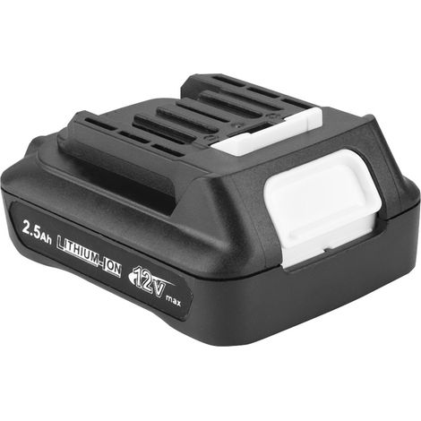 Batterie de remplacement lithium-ion 12 V 2500 mAh compatible avec Makita BL1012B