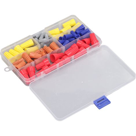 Ensemble d'accessoires comprenant des manchons à ressort en PVC et des colliers de serrage à vis, avec boîte de rangement. (1/5)