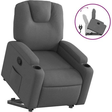 Maison Exclusive - Relaxsessel mit Aufstehhilfe Dunkelgrau Stoff