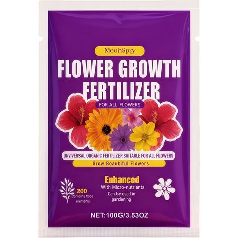 MOONSPRY Flower Fertilizer - Suitable for indoor and outdoor use, for flowers and plants, for convenient daily nutrient supply. (1/5)