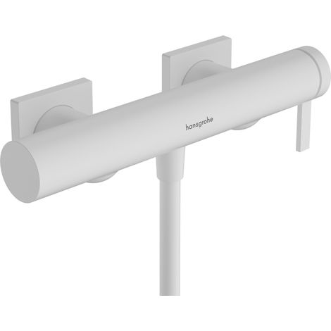 Mitigeur de douche apparent, Robinet douche 1 sortie, Mitigeur monocommande, Blanc mat, 73620700 (1/5)