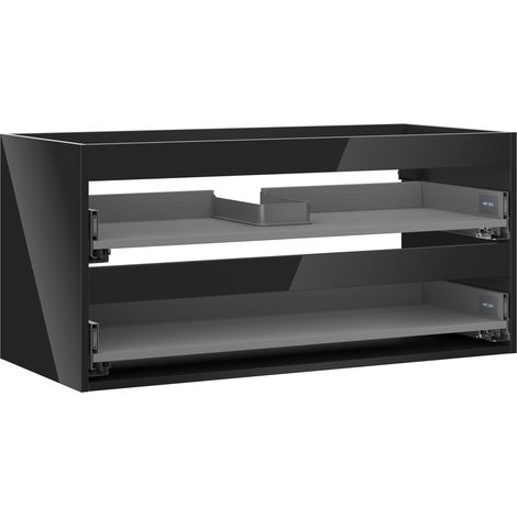 Mexen Box-A carcasa de mueble bajo lavabo de 100 cm, 2 cajones, negro brillante - 91AX0-1000-470-2-70 (1/5)