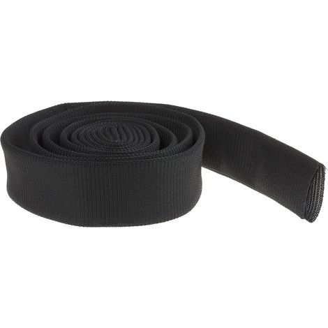 Gaine Tressée 44mm RS PRO, Noir en PET, 3m ( Prix pour sachet de 3 Mètres ) (1/2)