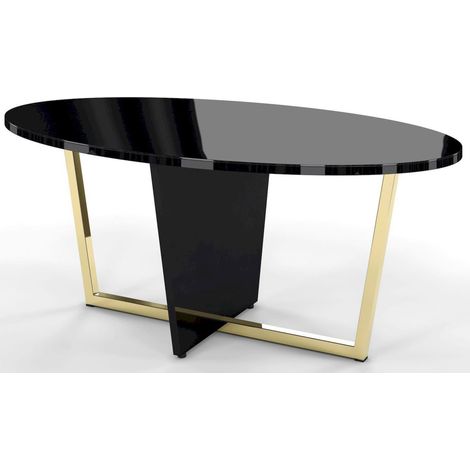 Table basse Rocket 110 x 60 x 45,5 cm Bois - Noir et doré (1/5)