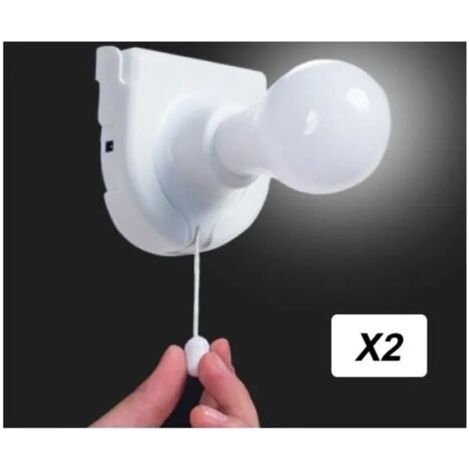 Ampoule LED - Noname - Lot de 2 - Sans fils - Portable - Blanc chaud (1/2)