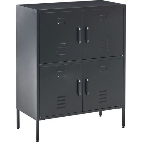 Büroschrank HOLBECK Metall Schwarz (1/5)