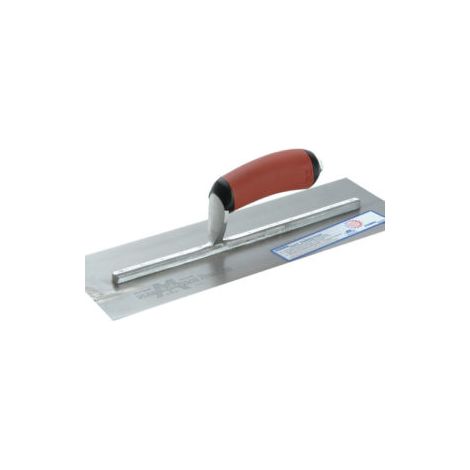 Finishing trowel 14 x 5in MPB145D – High-grade carbon steel blade – Bevelled edges prevent aggregate popping – Curved DuraSoft® handle for comfort – Marshalltown (1/6)