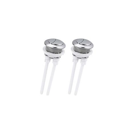 2PCS Boutons de Chasse d'eau de Remplacement 38mm, Double Poussoir Haute Pression Remplacement Réservoir Toilette Accessoire, Économique Durable Facile à Installer (1/5)