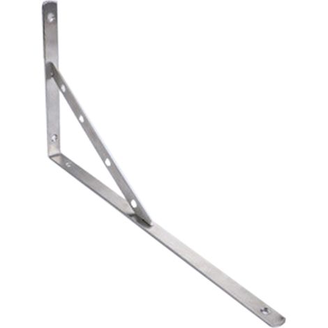 Équerre triangulaire en acier inoxydable épaissie 4 mm, fixation murale amovible à angle droit, 400 mm (16 pouces) avec 6 vis d'expansion en fer 6x40. (1/5)