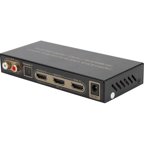 Répartiteur audio HDMI HDR 12 100/240 V avec sortie de signal analogique par fibre optique (États-Unis) (1/5)