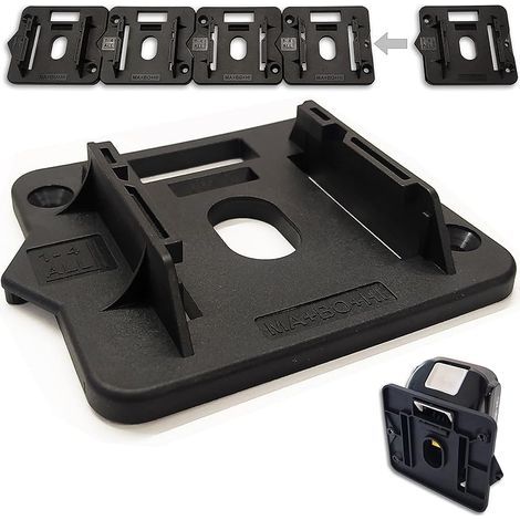 SLE Lot de 5 supports muraux professionnels pour batterie Makita 14,4 V 18 V LXT BL1815 BL1830 BL1840 BL1850 BL1860 (1/4)