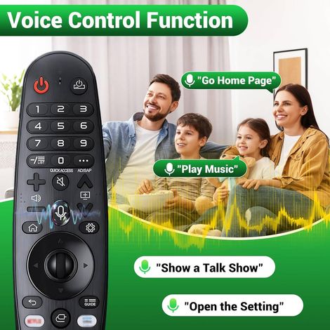 Télécommande vocale intelligente compatible LG UHD, OLED, QNED, NanoCell 8K/4K Smart TV  Pointer & boutons rapides  Pour série CX/C9/BX