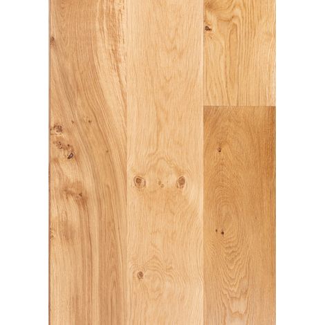 Naturasol – Parquet massif 100% chêne – Finition vernis mat et brossé – Lame extra large 18 cm – Pose collée pour usage professionnel