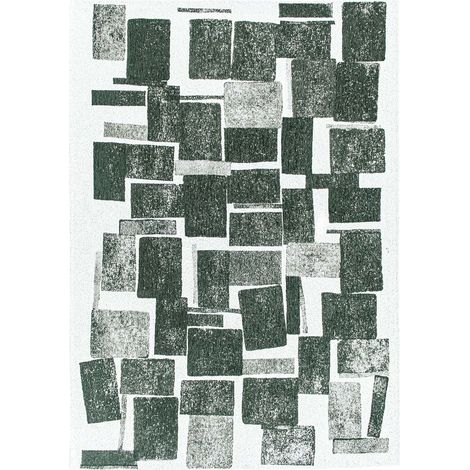 Tapis de salon Lucia Craft Collection 80x150 cm - Sycamore - Design Cubisme Rétro, Effet Bouclette Moderne, Texture Douce et Moelleuse