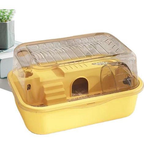 Hamster Cage, 35x25cm Small Gerbil Habitat, Anti-Escape Enclosure with Removable Design, Secure and Comfortable Home for Small Pets with Necessary Accessories