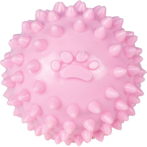 Balle avec picots pour chiot : Rose