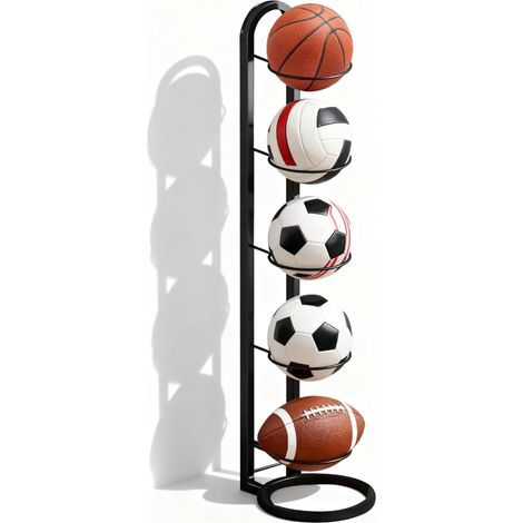 Ball Stand Vertical Stand Sports Equipment Storage Shelf for Basketball Soccer Volleyball (1/5)