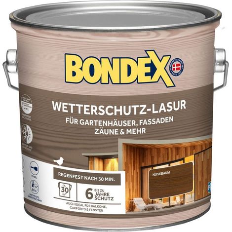 BONDEX WETTERSCHUTZ-LASUR NUSSBAUM 2,5 L - 466149 (1/4)