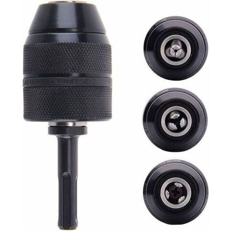 Adaptateur Sds Plus Mandrin autoserrant à fermeture rapide 2-13 mm Mandrin Professionnel Robuste 1/2-20UNF Perceuse Sans Clé de Mandrin à Fermeture Rapide Avec Adaptateur SDS-- (1/5)