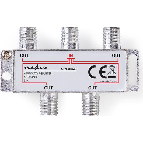 Catv splitter 5 - 1000 mhz einfugungsdampfung 80 db anzahl der ausgange 4 75 ohm zinklegierung (1/5)