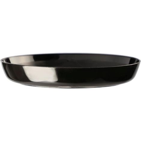 Sottovaso in plastica nera da 15,5 cm con cristalli