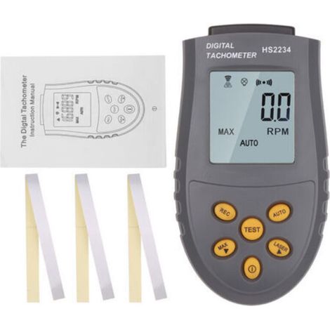 Tachimetro HS2234, 2,5-99999 giri/min, tachimetro digitale senza contatto (grigio)
