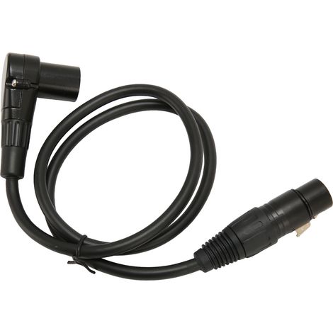 Câble XLR coudé mâle vers droit femelle, son HiFi, symétrique, pour microphone, haut-parleur et table de mixage, 76 cm (2,5 pieds). (1/5)