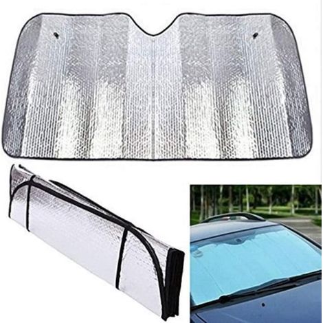 2 láminas para ventanas de coche / Protección contra el sol, el calor, el polvo y la radiación UV (130 x 60 cm) (130 x 60 cm) (1/2)