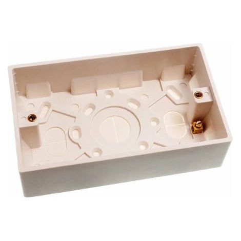 One Stop DIY Lot de 12 interrupteurs de montage en surface 2 prises 35 mm