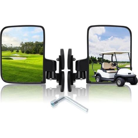 Rétroviseurs latéraux magnétiques réglables pour chariot, rétroviseurs convexes magnétiques pour golf, UTV, tracteur, chariot, chariots élévateurs, rouleaux vibrants (1/5)