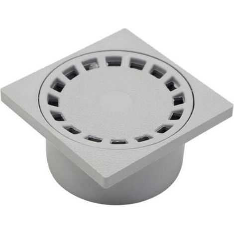Desagüe de suelo con rejilla redonda para baños de 100 x 100 mm (1/5)