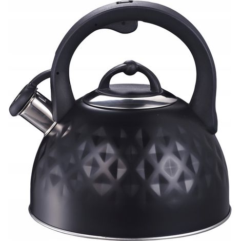 Bollitore a fischio tradizionale a induzione, gas, acciaio inox, grande 3 litri