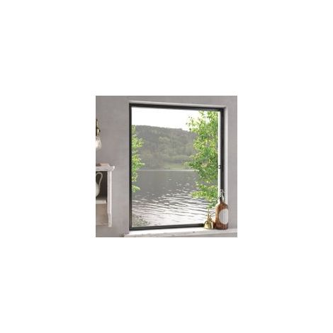 Mosquitera para ventanas, color antracita, 80 x 100 cm - Crezuo (1/4)