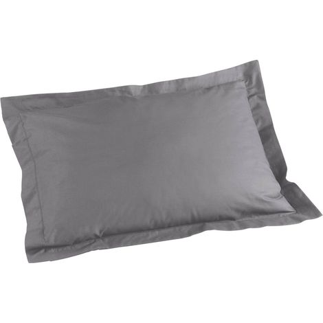 Douceur D'Intérieur – Taie d'oreiller 50 x 70 cm en 100% coton – Tissage 57 fils/cm² – Volant plat raffiné – Lavable en machine