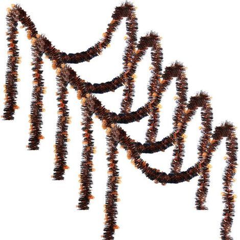 Guirlande Halloween - Fil Métallique PVC Brillant - 2,8 M - Décor Suspension Porte Mur Fenêtre - Lot de 5 (1/5)