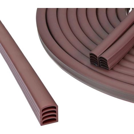 Dichtungsband, selbstklebend, D förmig, Türdichtung, 6 m x 10 mm x 12 mm, wasserdichte Fensterdichtung, Dichtungsstreifen für Öffnungen von 2 12 (1/5)