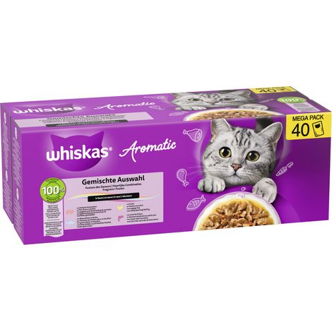 Whiskas Aromatic Selection Katzennassfutter Adult 40 x 85 g Fleisch & Fisch (1/2)