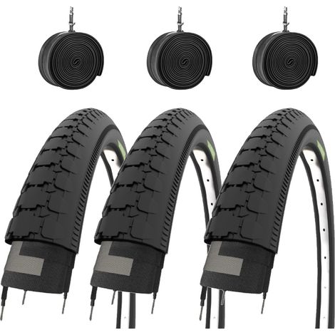 3 COPERTONI 26 X 2 X 1 3/4 (54-571) + CAMERE D'ARIA PNEUMATICI PER CARRETTO FURGONCINO MOTO BICI (1/2)