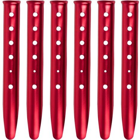 6 Pièces Piquets de Tente en Forme U en Alliage d'Aluminium 31 cm Sardines Sable Fixation (Rouge)pour Neige Plage Camping Randonnée
