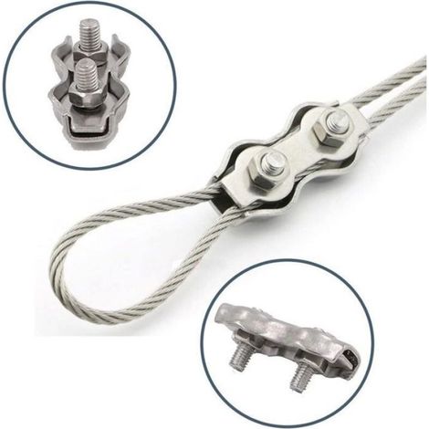 Serres-Câbles - Acier Inoxydable 304 - Diamètre 2 mm - Usage Intérieur Extérieur - Lot De 20 (1/4)
