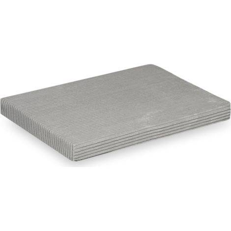 Tapis de jeu en mousse gris velours côtelé (1/5)