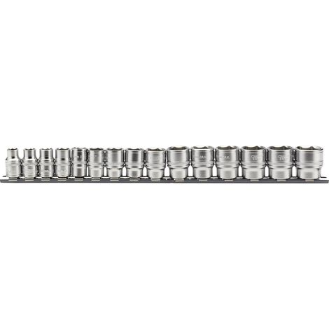 Draper 3/8" Drive 15-Piece Metric Socket Set with Metal Rail (Model 16492) (1/5)