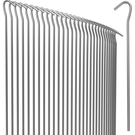 Piquets de fixation tente - Acier Ø4.6mm - Sardine Piquet Terre Tente Jardin 50 pegs (1/5)