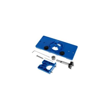 Gabarit de perçage charnière invisible 35 mm – Foret Forstner 35 mm – Butée de profondeur réglable – Installation précise charnières cachées-Crezuo