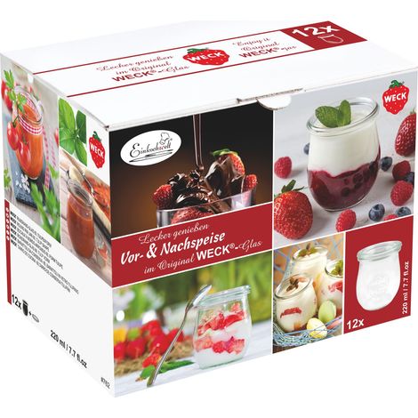 Weck Tulpenformgläser 220 ml 4er Karton (Gläser in Tulpenform) 619