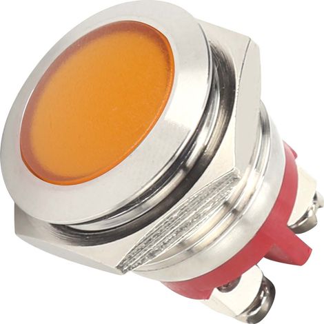 Feu de signalisation LED 0,6 pouce, voyant lumineux étanche IP66, socle ignifuge universel, ampoule jaune, indicateur brillant pour véhicule (1/5)