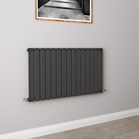 AICA Flat Panel Radiator Designer Central Heating Horizontal 600x1020mm Single Anthracite